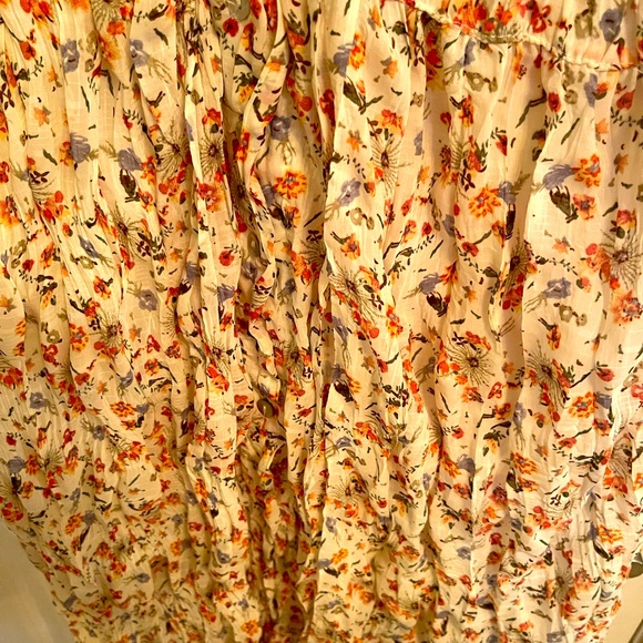 Pol Midi dress - beautiful details and floral print - size L - Picture 4 of 7